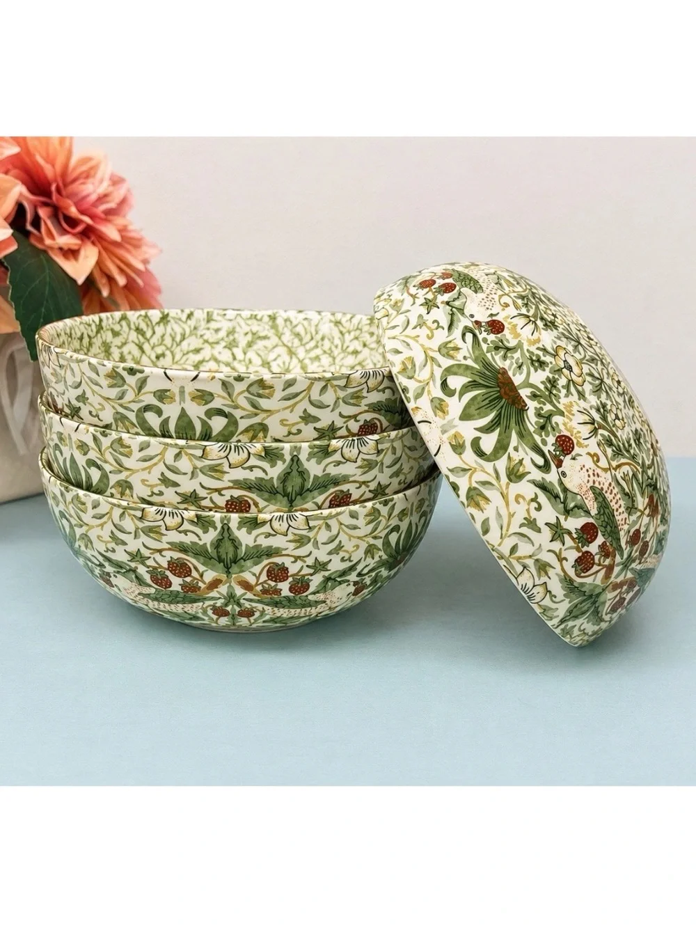 Morris & Co. Strawberry Thief Green 7